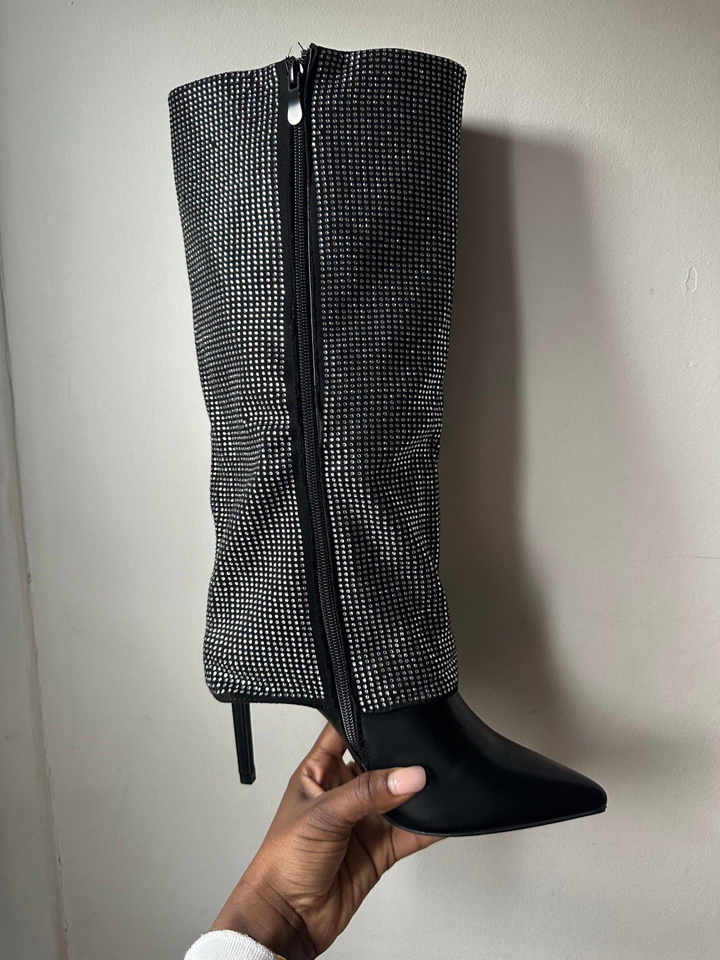 Diamanté High Heel Boots