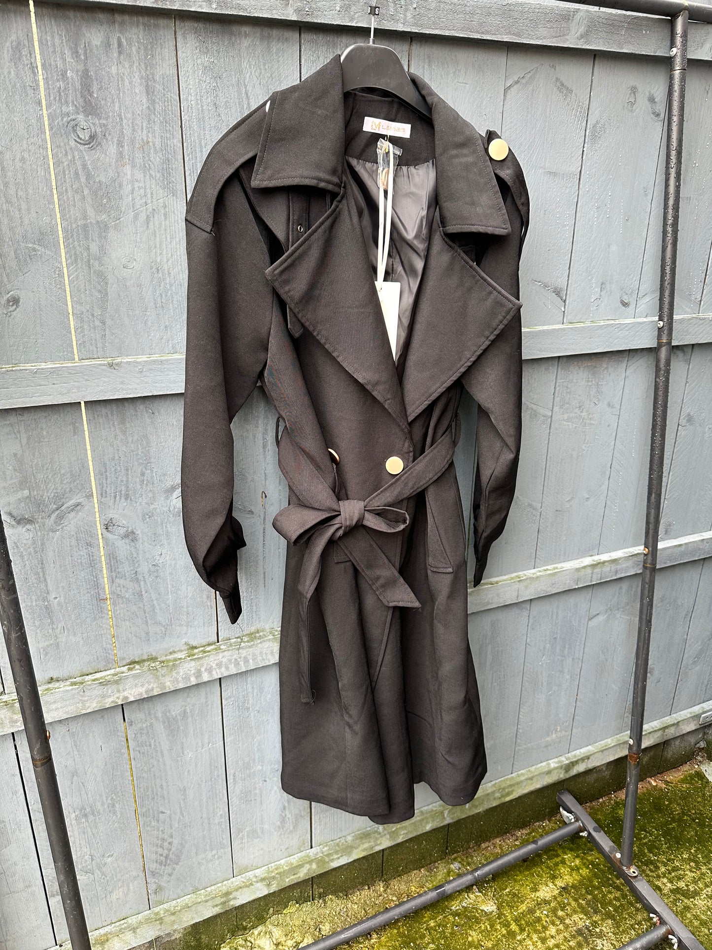 ‘India’ Premium Black Trench Coat