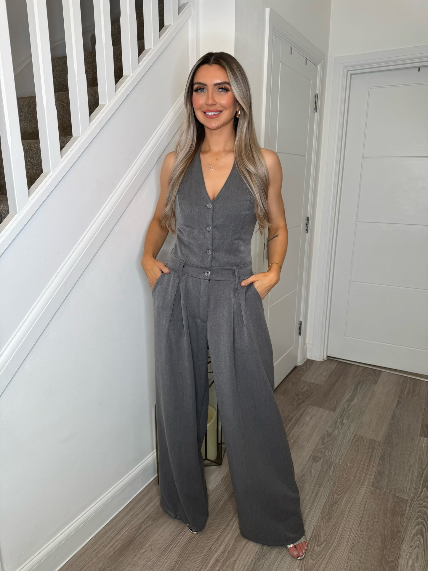 ‘Trinity’ Halter Wide Leg Jumpsuit