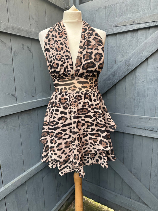 Leopard Print Tier Dress