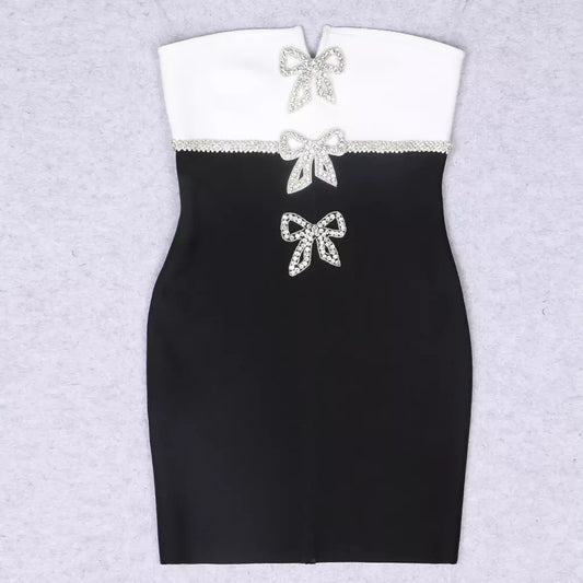 ‘Lana’ Luxe Monochrome Dress